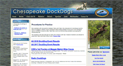 Desktop Screenshot of chesapeakedockdogs.com