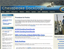 Tablet Screenshot of chesapeakedockdogs.com